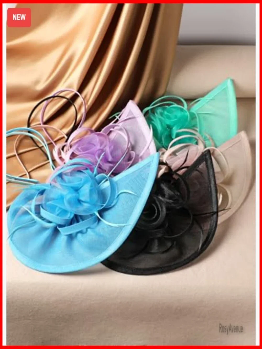 Feather Fascinator Derby Hat with Headband & Clip for Formal Occasions